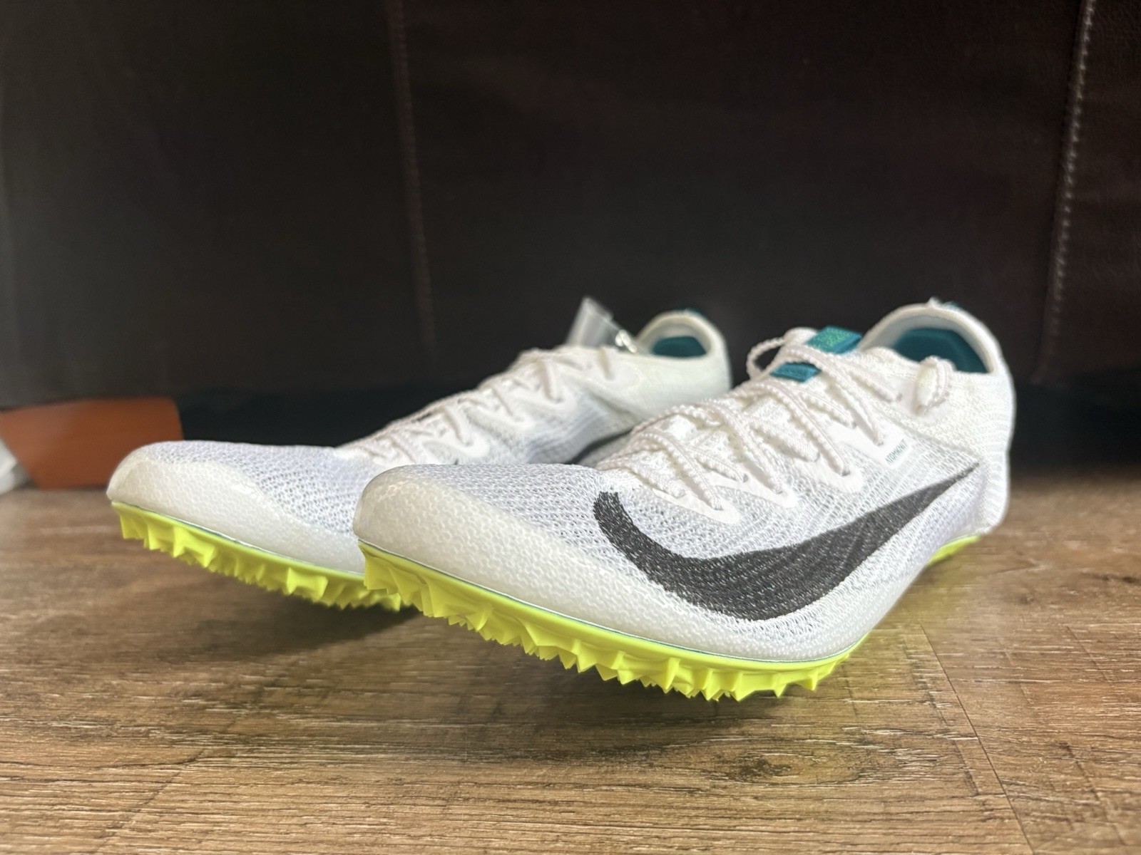 Nike Zoom Superfly Elite 2 Track Spikes White Spruce Men’s Sz 7.5 FZ9662-100