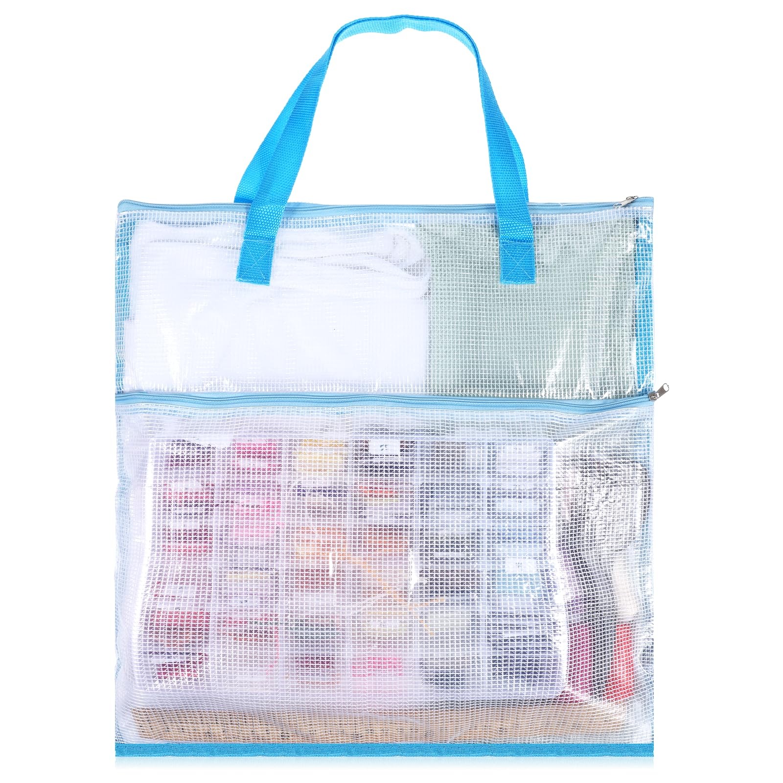 Portable Project Bags 16 x 16 Inch Craft 16.1 x inches/ 41 x 41 cm, blue