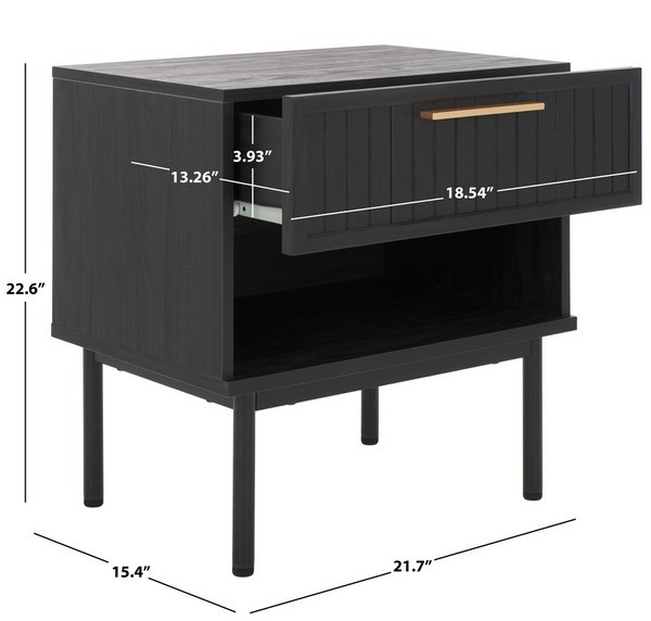 Safavieh AXELLE 1 DRAWER NIGHTSTAND, Reduced Price 2172761411 NST9607B