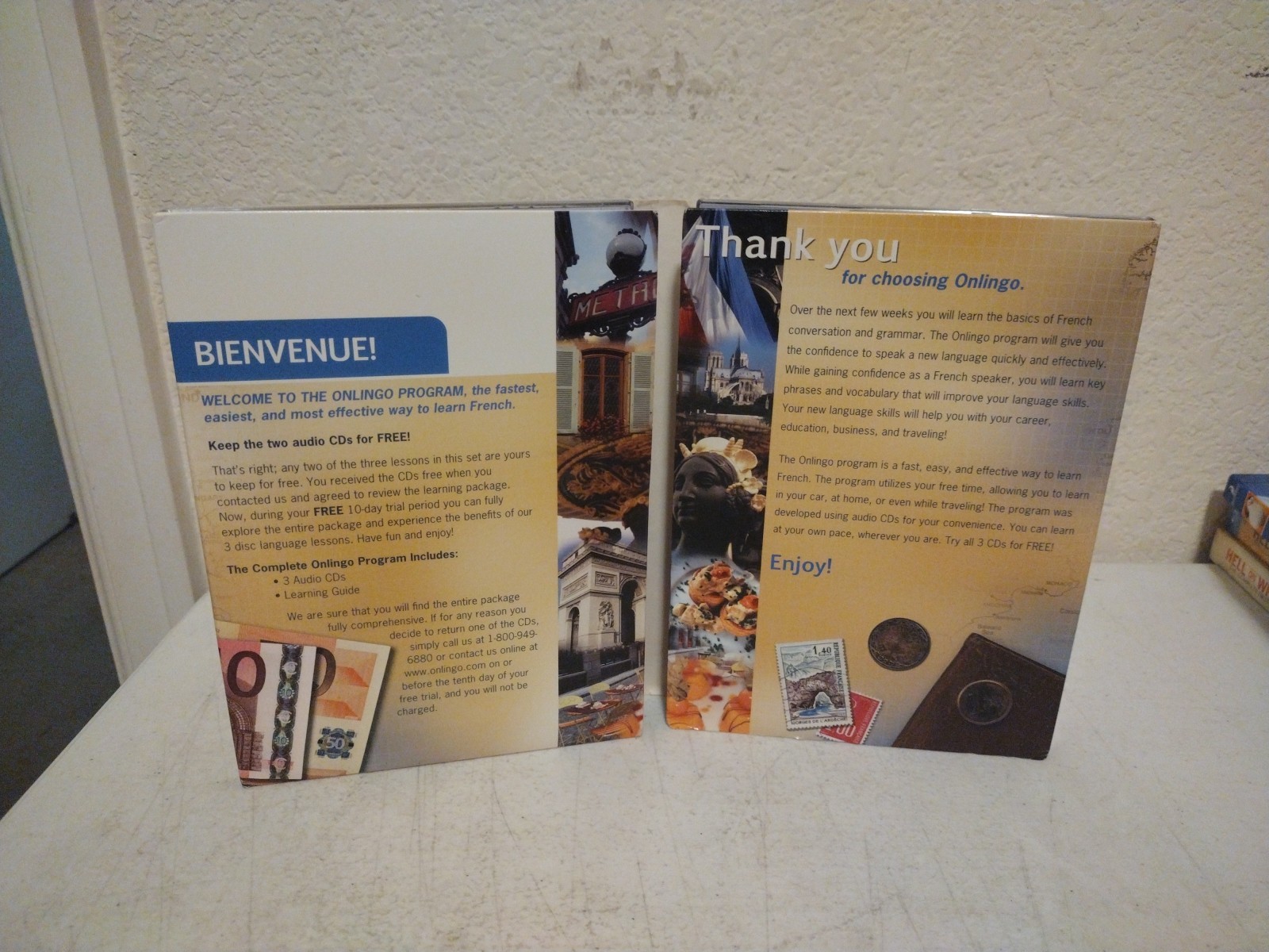 Onlingo Learn FRENCH Language Level 1 CD 3 Disc Set.