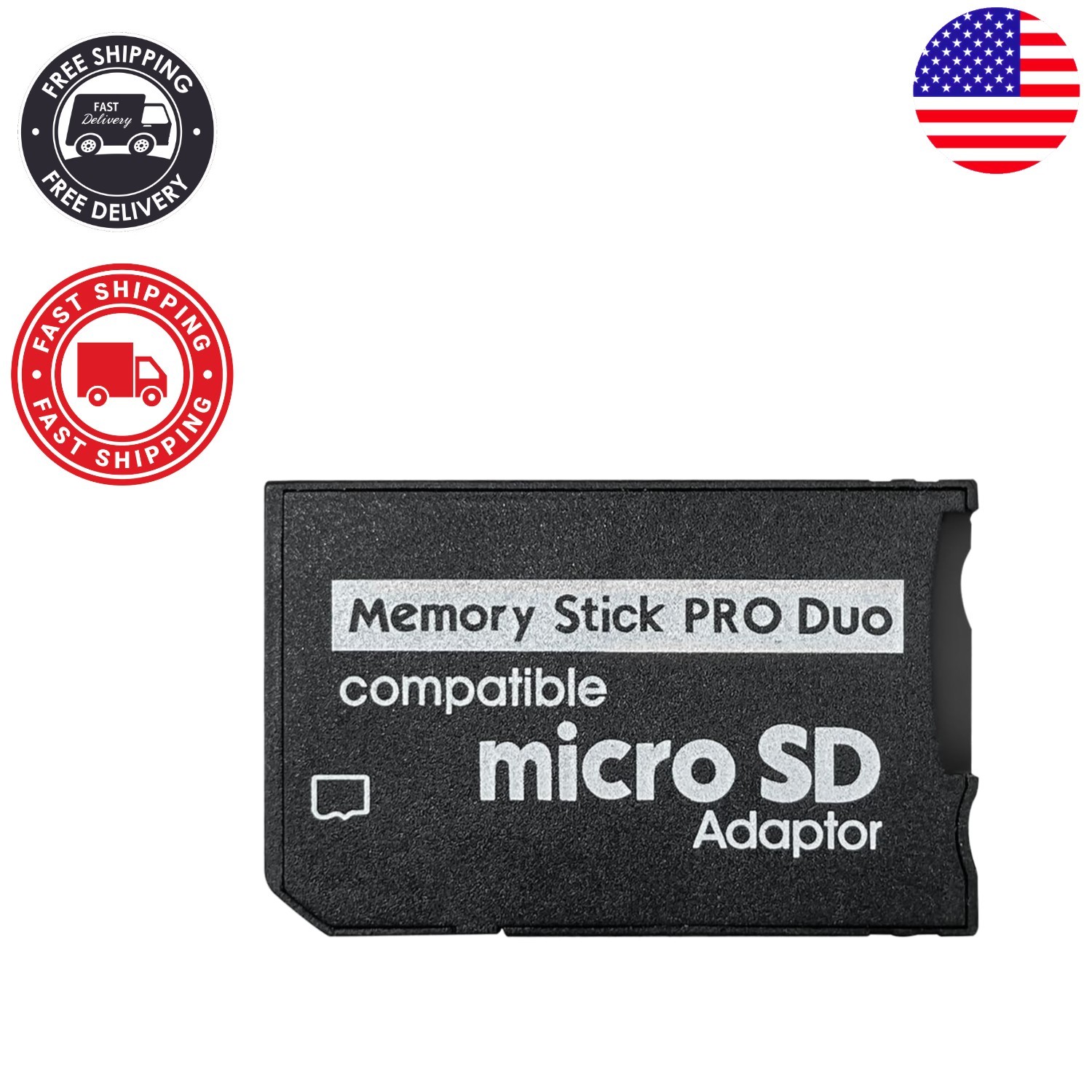 Single Slot MagicGate Compatible Adapter for PSP 1000/2000/3000 - Black