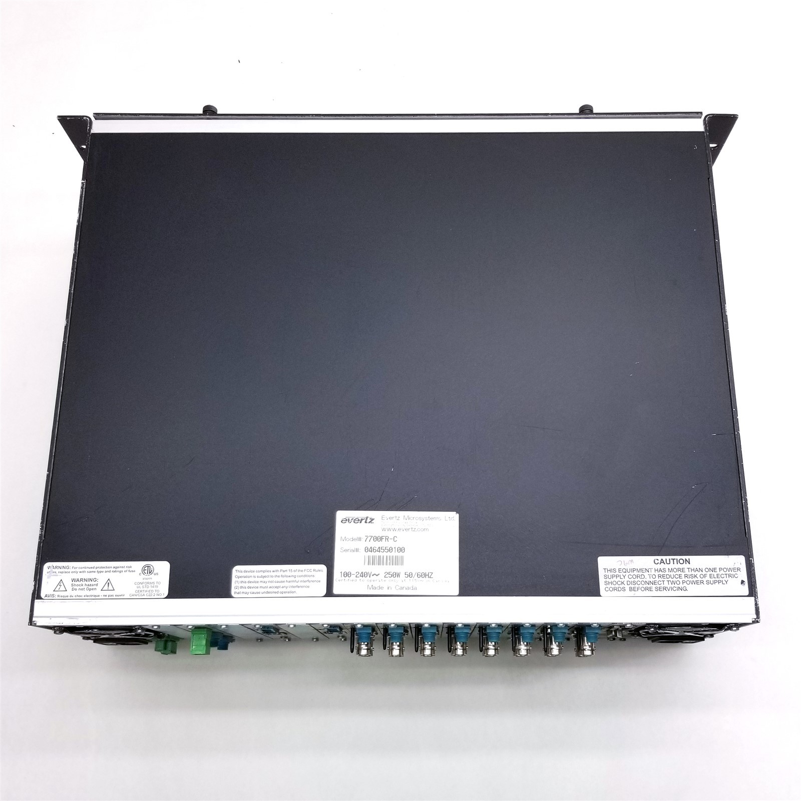 Evertz Microsystems 7700FR-C Mutliframe Chassis Frame w/1*7700FC/8*7707LTA
