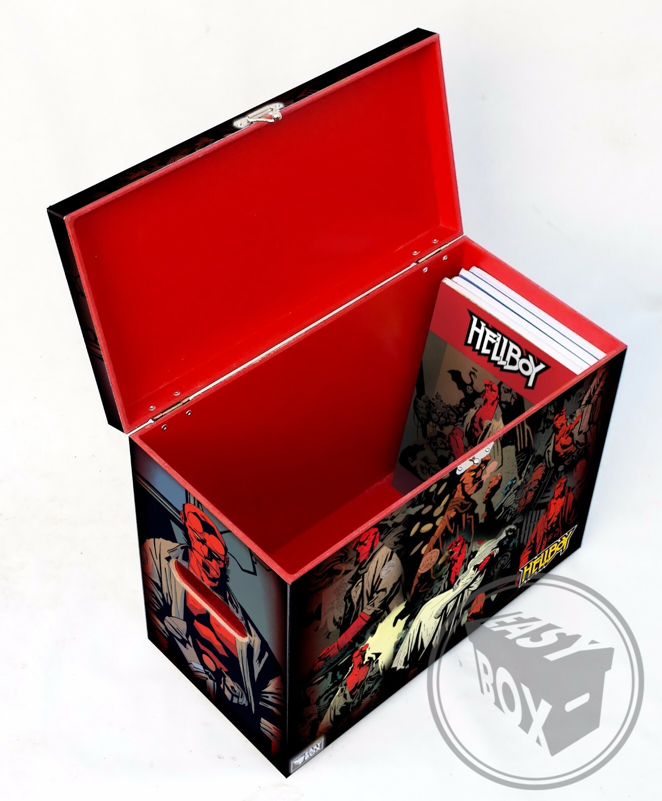 Large Comic Book Hard Box Chest MDF Hellboy