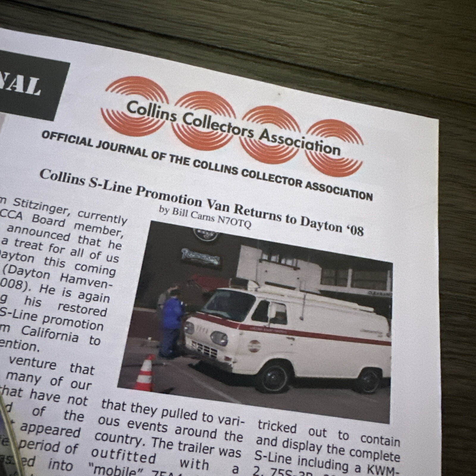 COLLINS RADIO Signal quarterly collectors newsletter #48 S-LINE PROMO VAN DAYTON