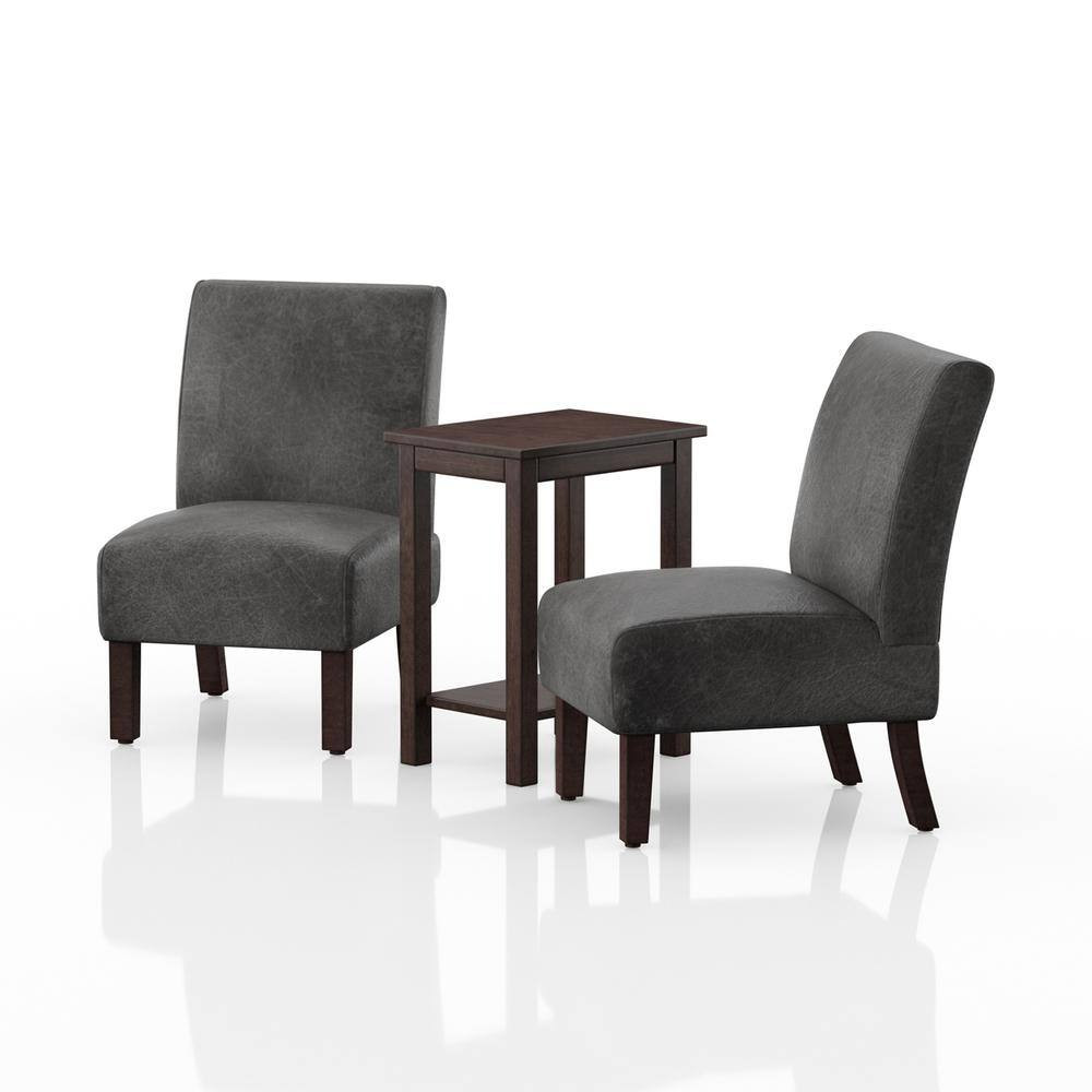 Lisette 3-Piece Gray Table Set