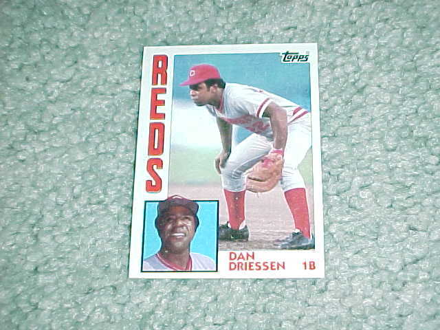 1984 Topps Baseball Blank Back Cincinnati Reds Dan Driessen