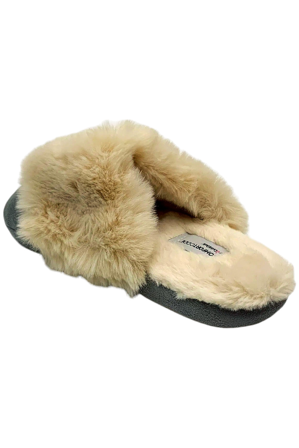 Comfort Code Microsuede Faux Fur Scuff Slipper Alloy