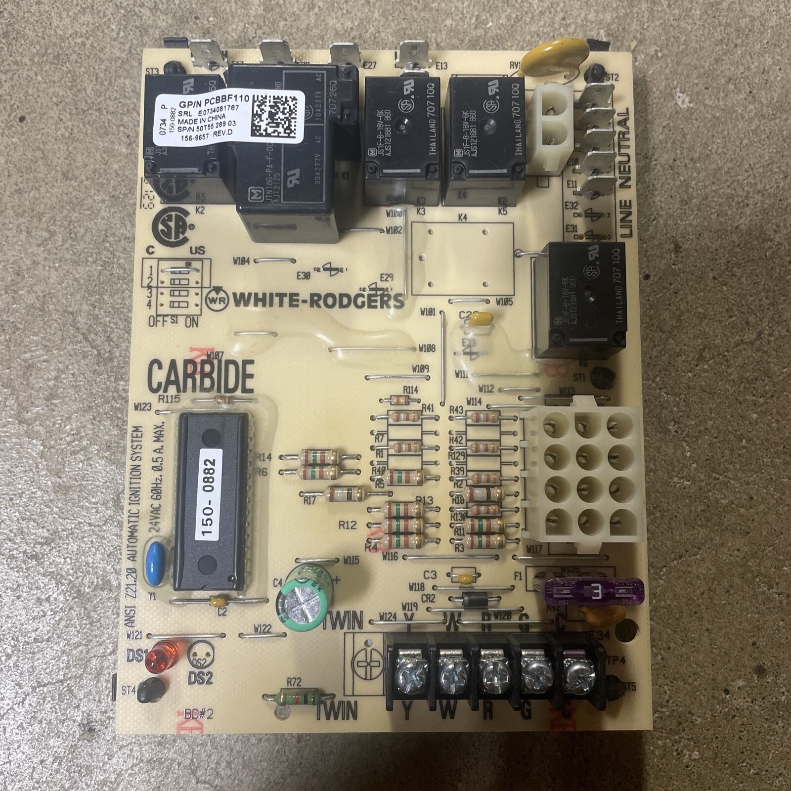 GOODMAN JANITROL AMANA PCBBF110 WHITE RODGERS 50T55-289-03