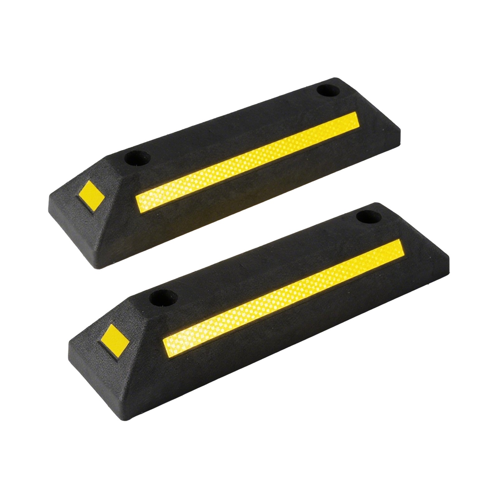 Heavy Duty Rubber Car Parking Stopper 2 Pcs Tire Wheel Stops for Parking Safety