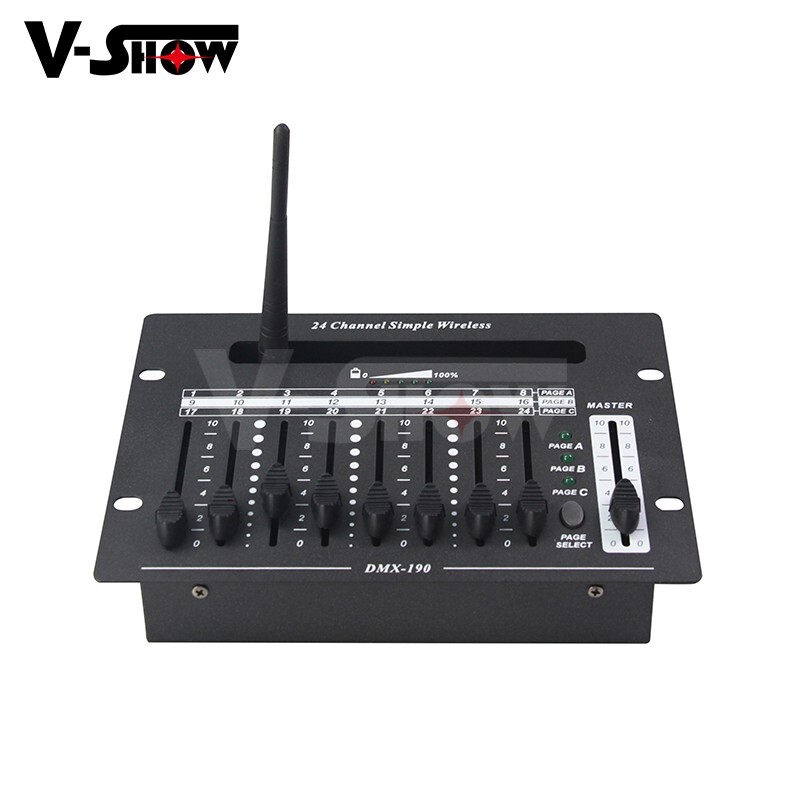 V-Show 1pc 24CH Battery Wireless DMX Simple Controller For Battery Powered Light