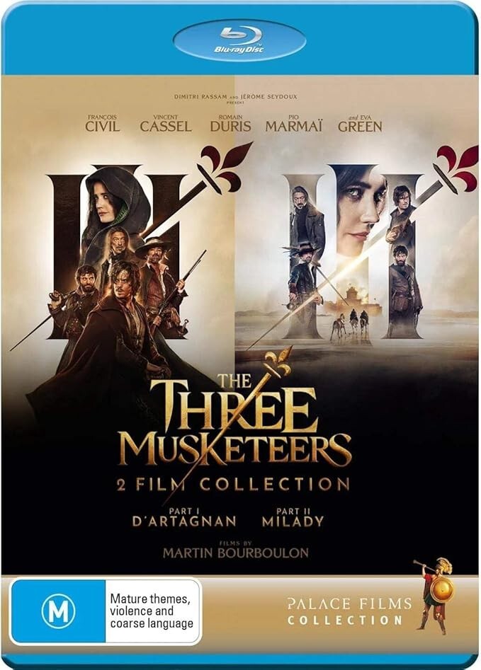 The Three Musketeers D'Artagnan & Milady (2023) Blu-Ray NEW (USA Compatible)