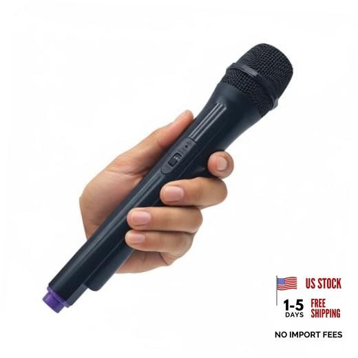 Microphone Prop - Realistic Plastic Mic for Karaoke Practice, Speech Training