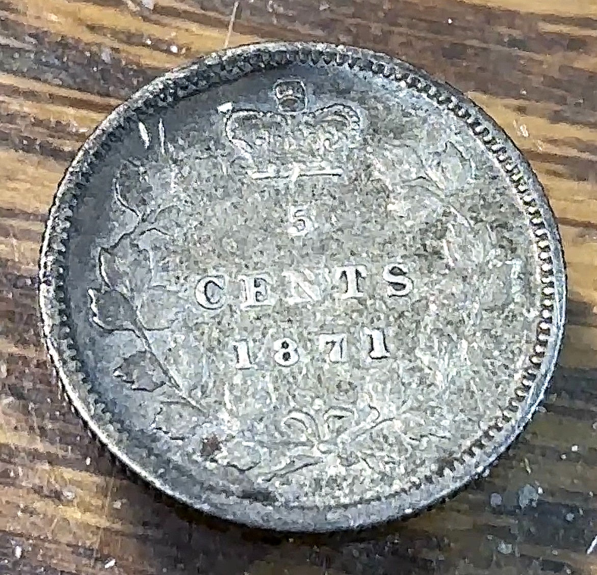 1871 Canada Five Cents Nice Super Original XF CHRC