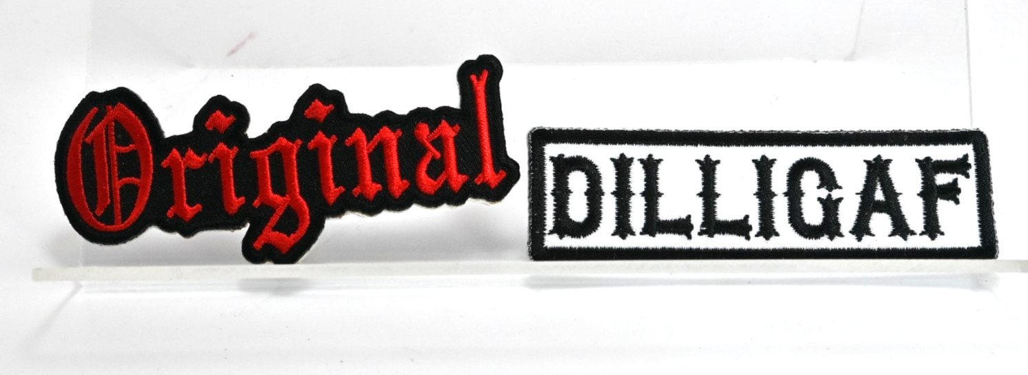 Ivamis trading co Biker Patches set of 2 different sayings 4 x1 in
