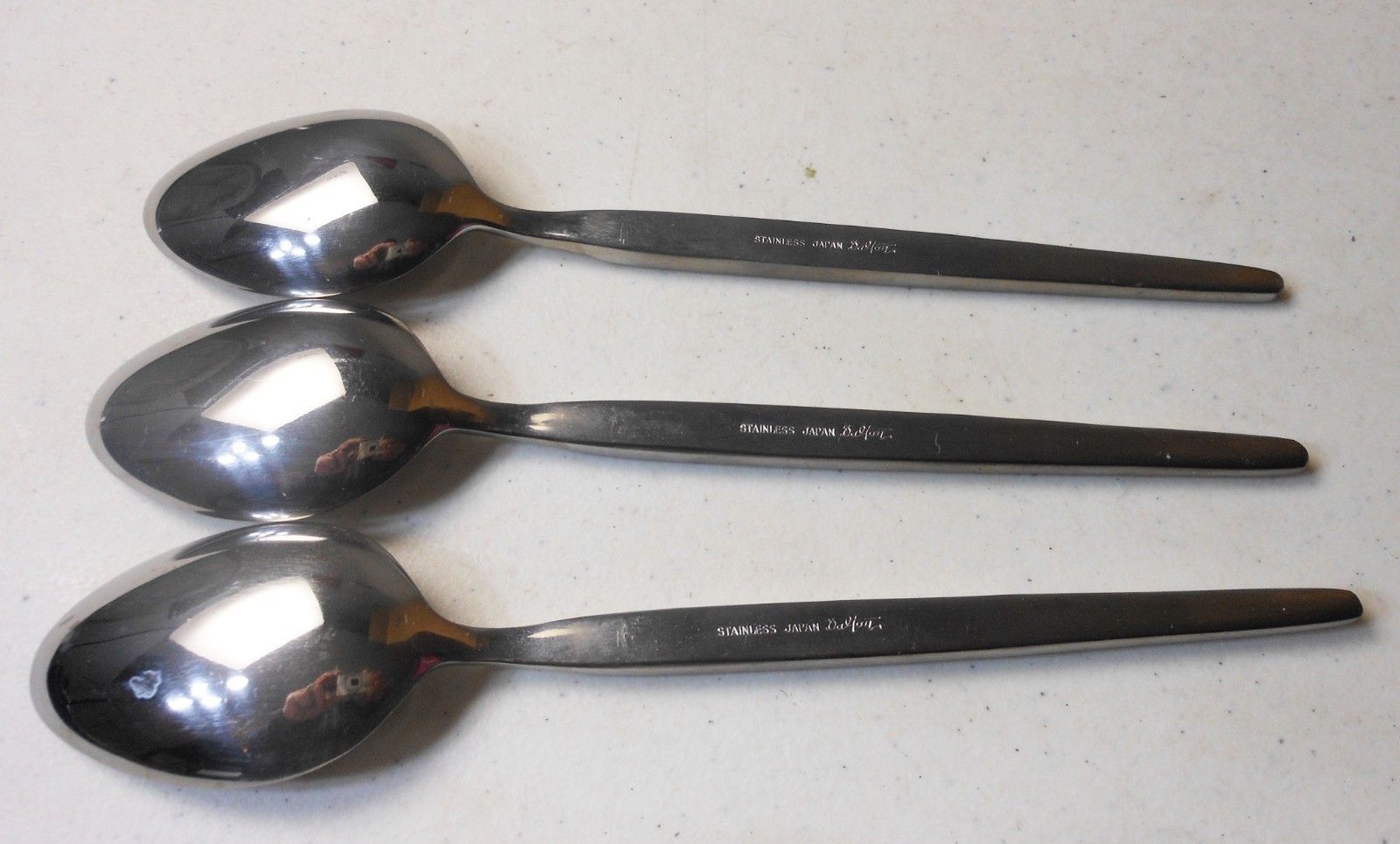 Three Oneida Dalton Stainless Spoons 8"