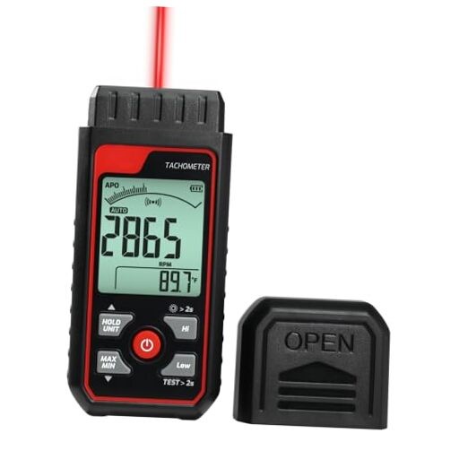 Non-Contact Digital Tachometer RPM Meter Speed Gauge Laser Photo Tachometer