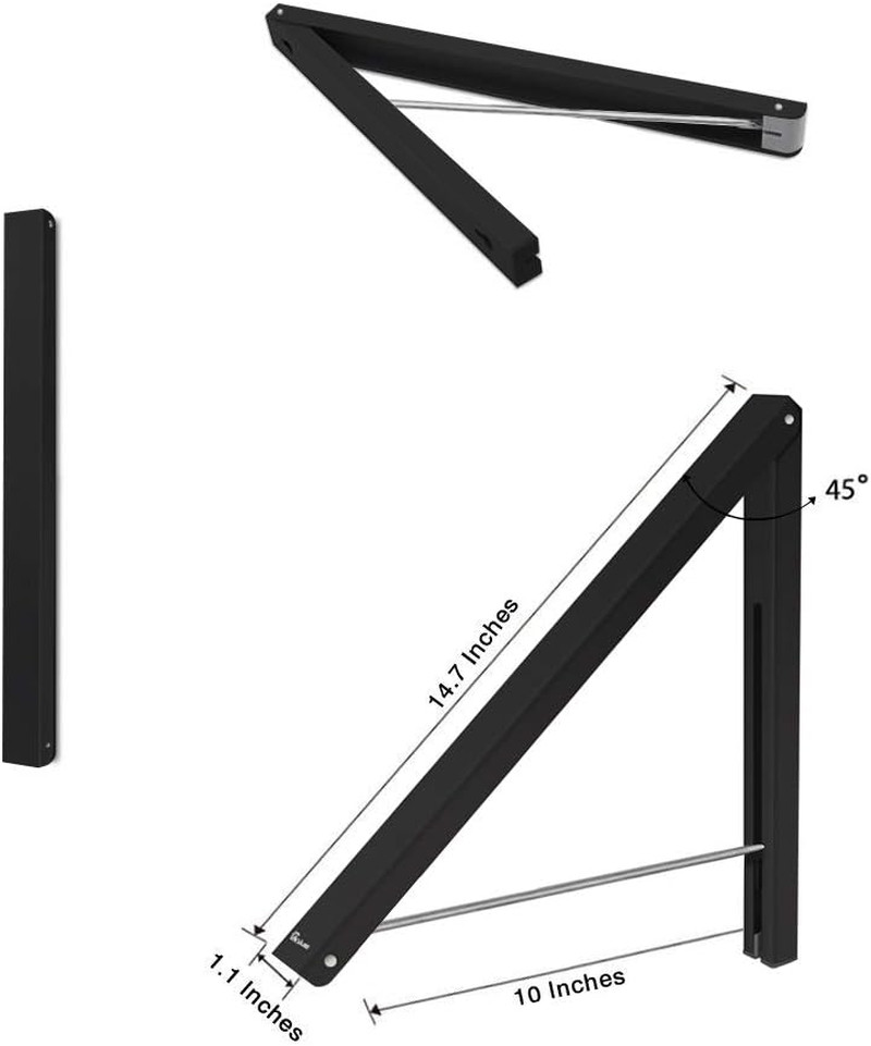 Laundry Room Clothes Rack - Wall Mounted Retractable Folding Clothes Hanger Dryi