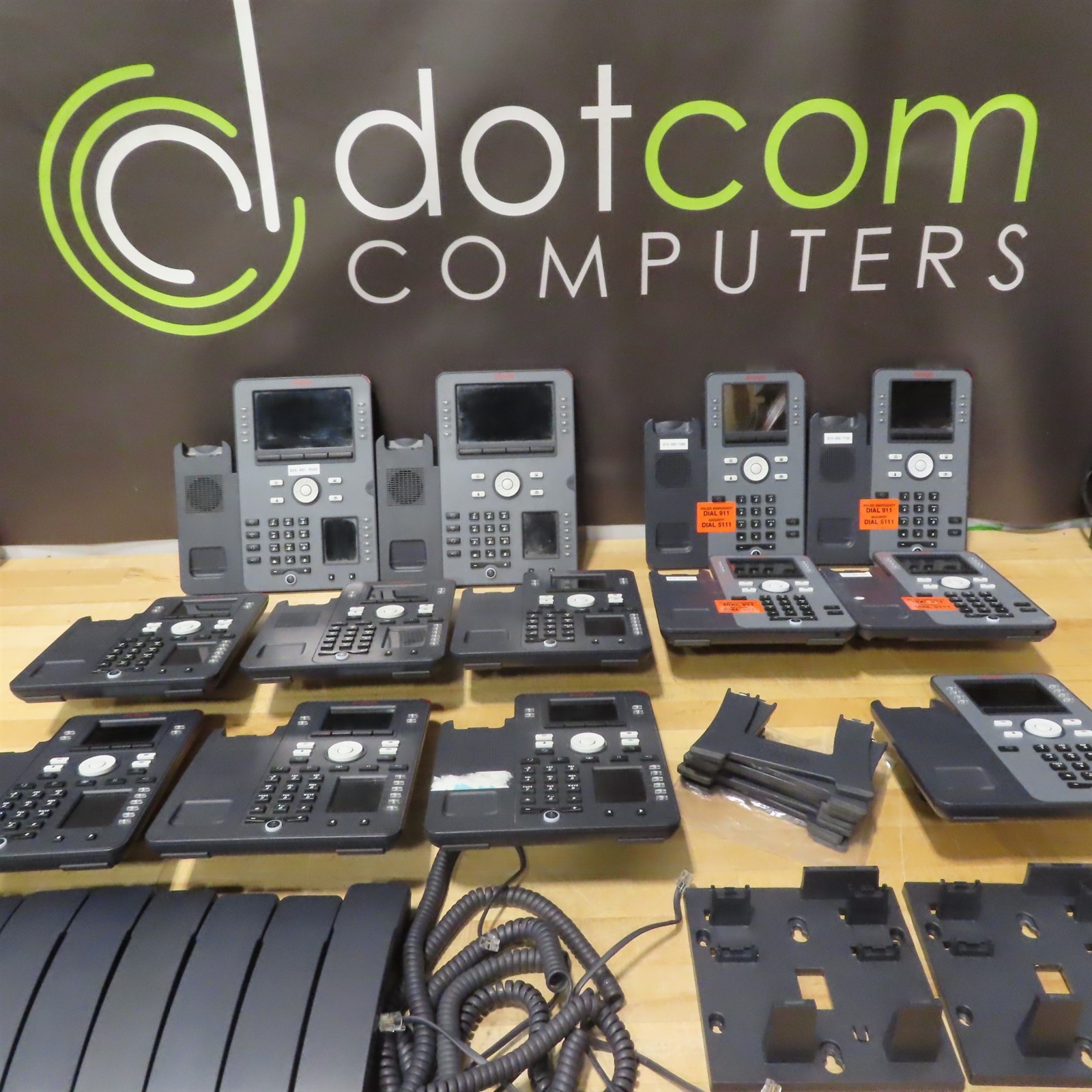 Avaya Lot Approx 13 Phones Rough Condition 6x J159 2x J189 5x J179 Wall Mt Stnd