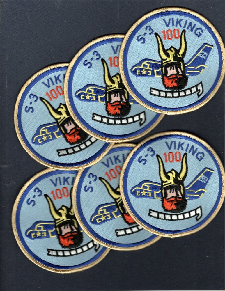 Dealer Lot S-3 VIKING 100 Carrier Landings TRAPS US NAVY Squadron Patch Set of 6