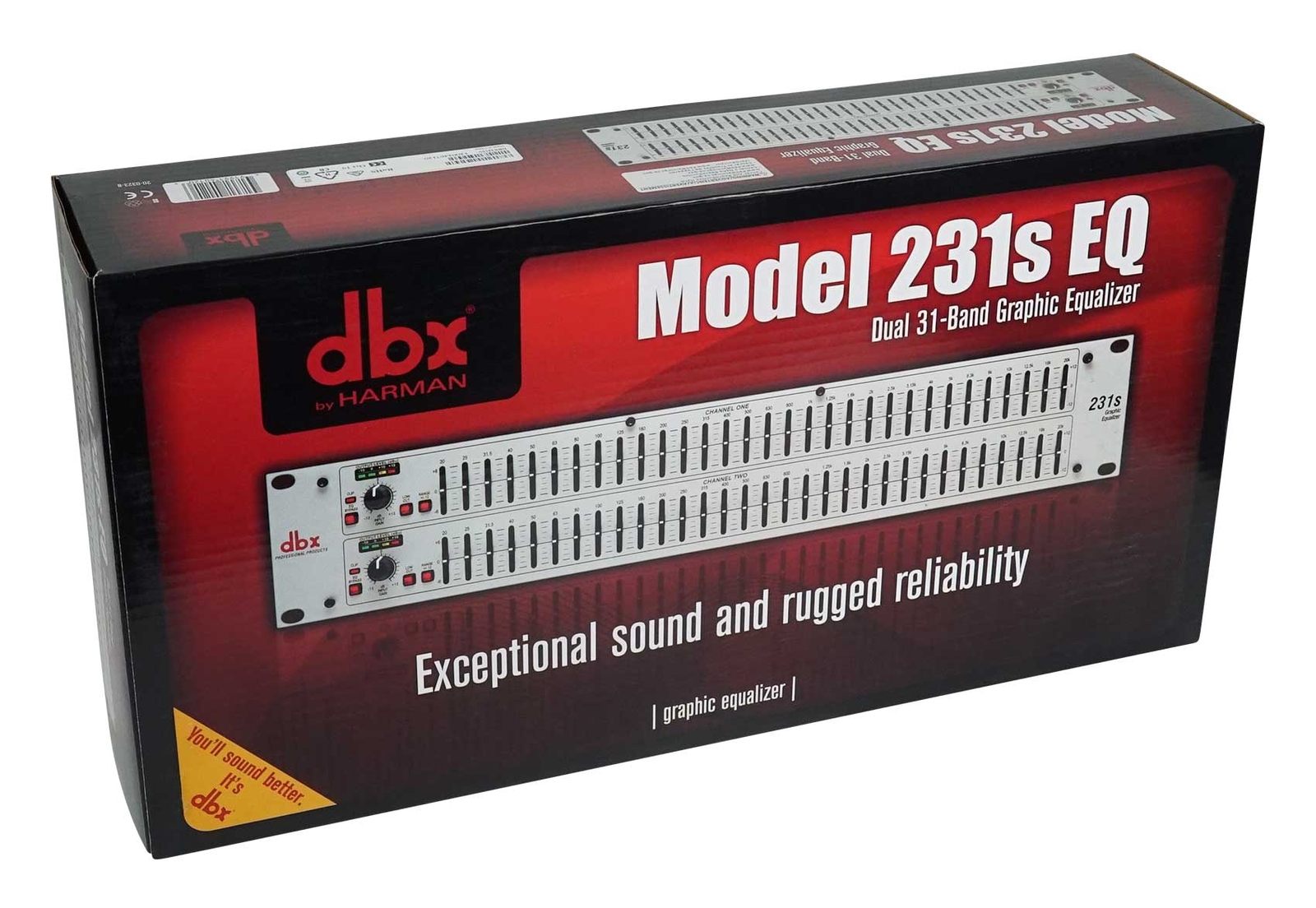 DBX 231S Dual 31 Band Graphic Equalizer Pro Audio Rack Mount EQ + Low Cut Filter