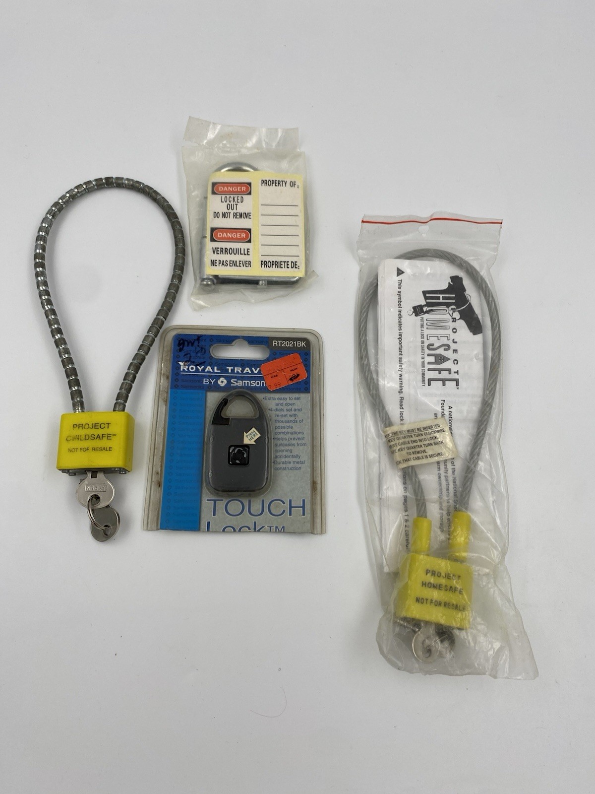 🔥 Safety Lock Lot Project ChildSafe Cable Locks Lockout Tag Samsonite 🔒