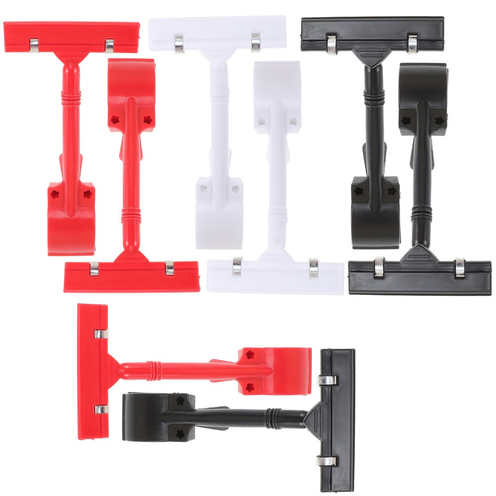9Pcs Reusable ABS Label Holder Clamp with 360 Degree Swivel for Warehouse