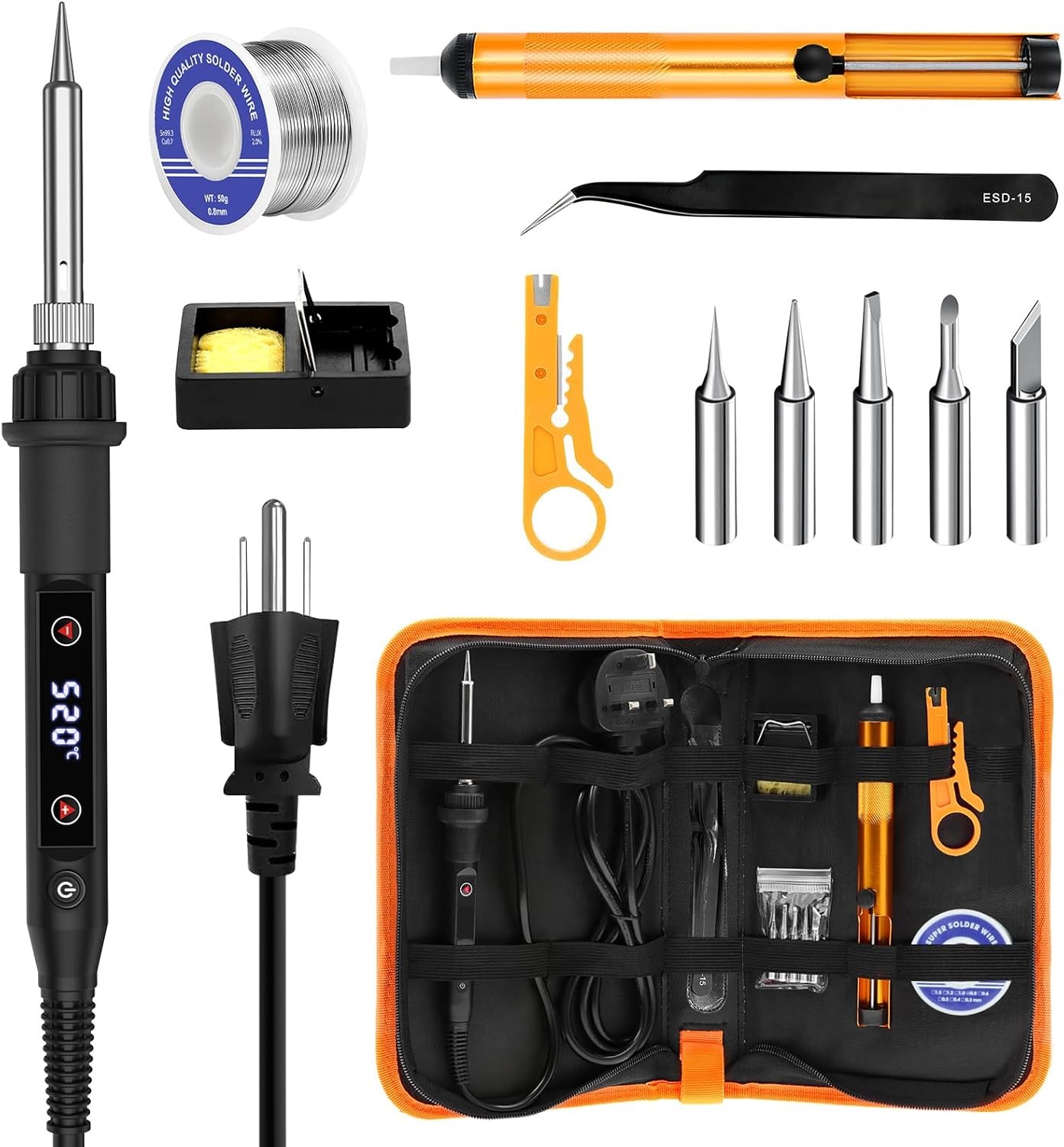 80W Soldering Gun Kit Adjustable Temperature