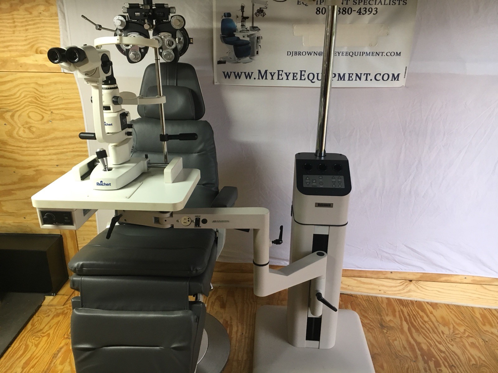 Reliance 980 Chair W/ Reliance 7800 Stand Complete Lane. Topcon Or Reichert Lamp