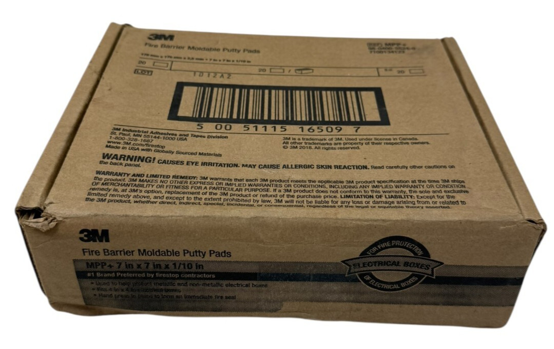 3M Fire Barrier Moldable Putty Pads MPP+ (7" x 7") 3M/ 1D12A2
