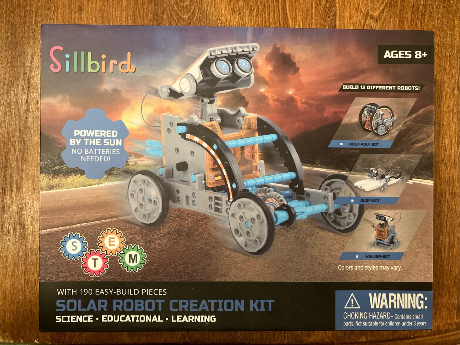 Sillbird STEM Solar Robot Creation Kit 12 In 1 Building Kit 190 Pieces NEW A2