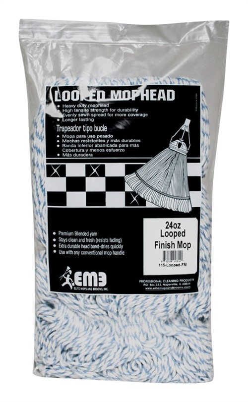 Elite 115-LOOPED-FM Lint Free Synthetic Yarn Large Commercial Mop Head 24 oz.