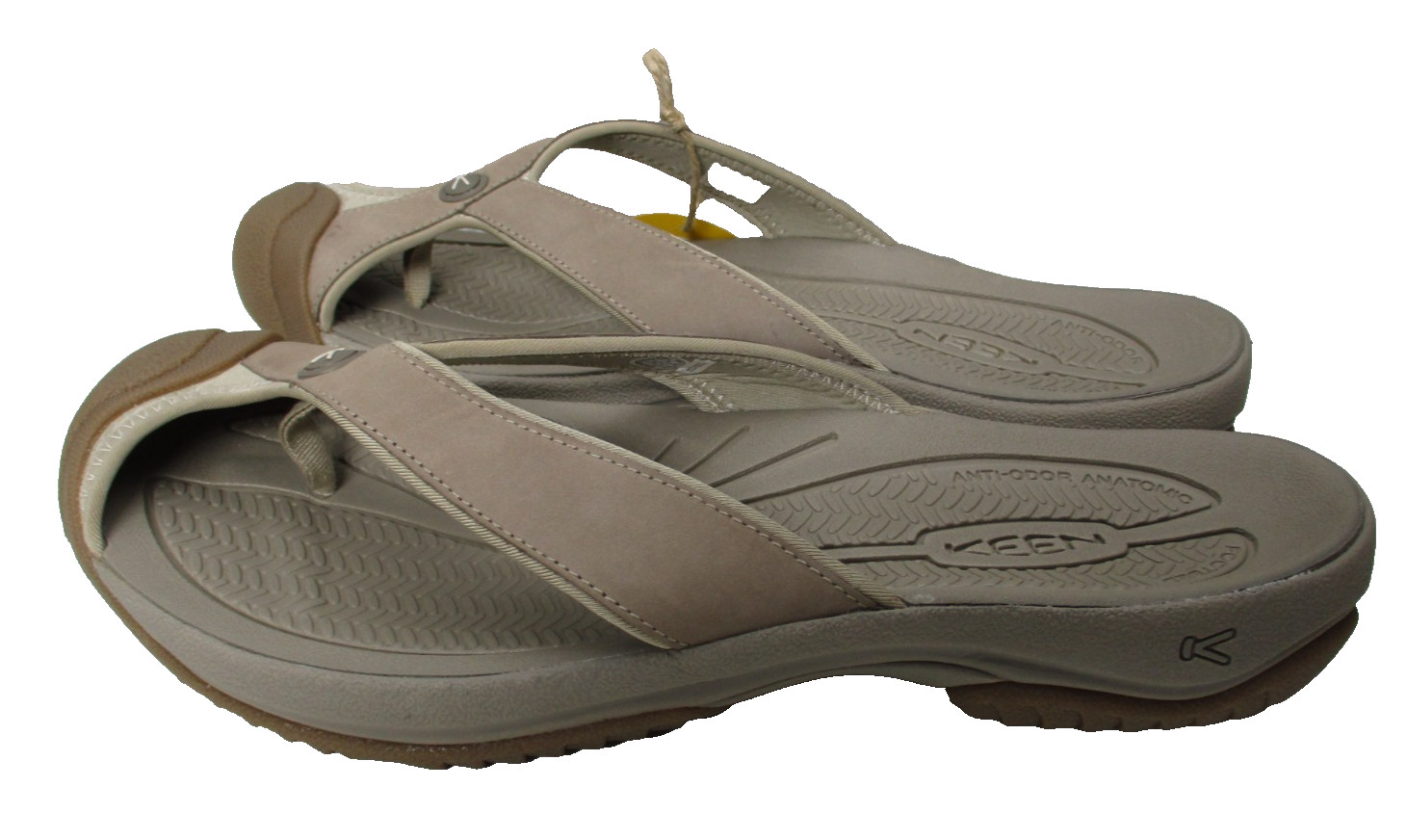 KEEN Waimea H2 Toe Protecting Flip Flops Sport Sandals Beige/Brown Mens Sz 10.5