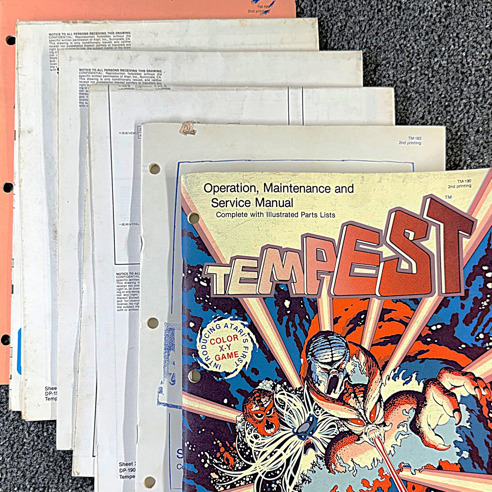 Atari Tempest Arcade Video Game Manual Schematics FULL Packet ORIGINAL