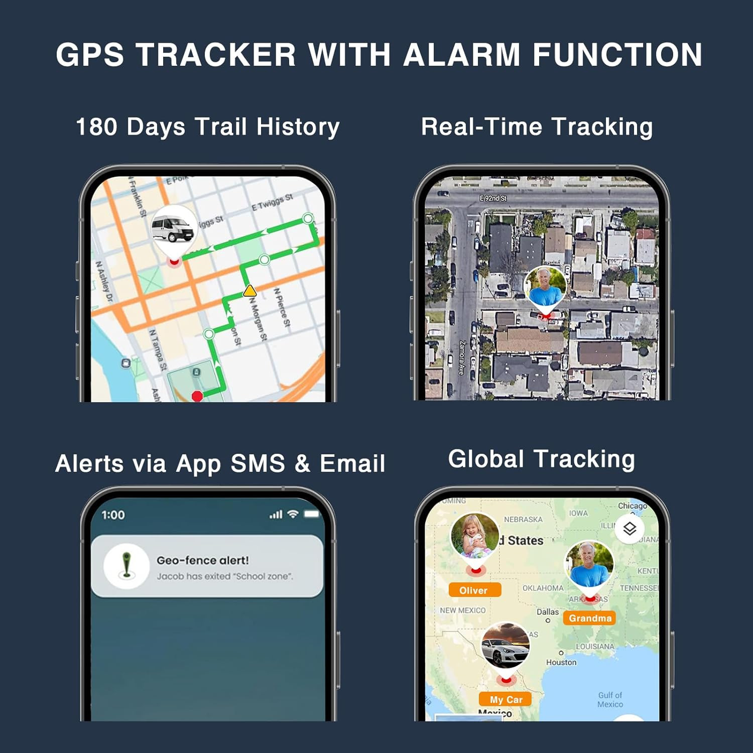 GPS Tracker for Vehicles, No Subscription, Global Positioning, Real-Time Trackin