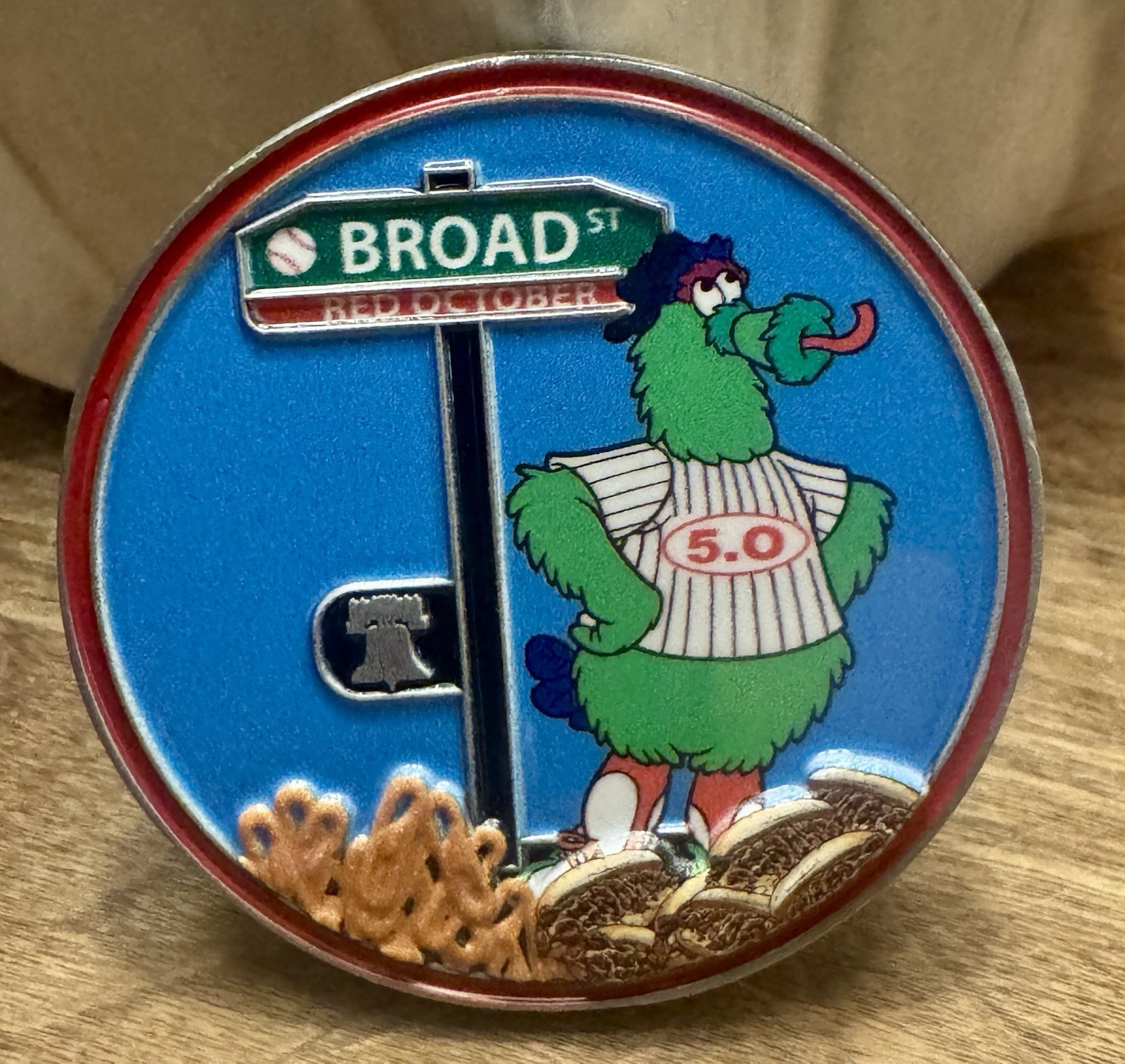 Philadelphia Phillies Police Challenge Coin Red October Septa PSP Philly Pd