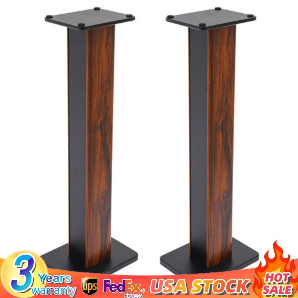 35.4 "Wood Bookshelf Speaker Stands Studio Monitor Speaker Stand Column, Pair