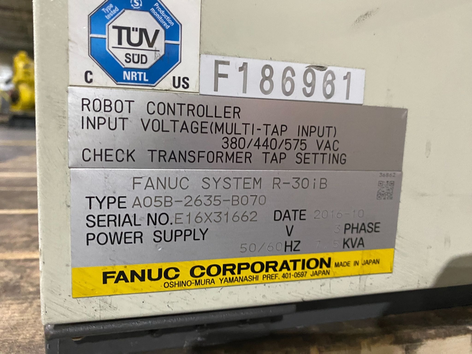FANUC R-2000iC/210F w/ R-30iB Controls PARTS ONLY - REFURBISHED See Description