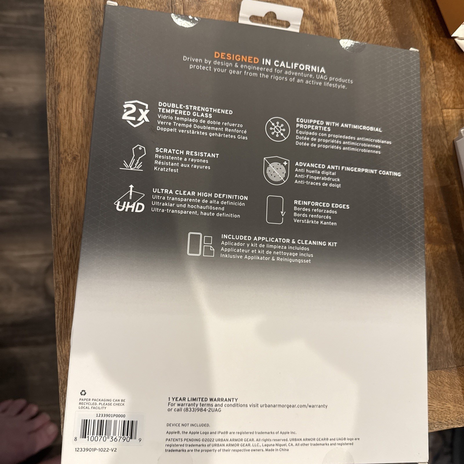 UAG TEMPERED GLASS SCREEN PROTECTOR SHIELD PLUS FOR iPAD 10.9" 10TH GEN
