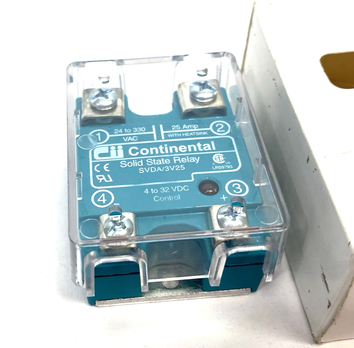 Continental SVDA/3V25 Solid State Relay 24 to 330 VAC 25Amp