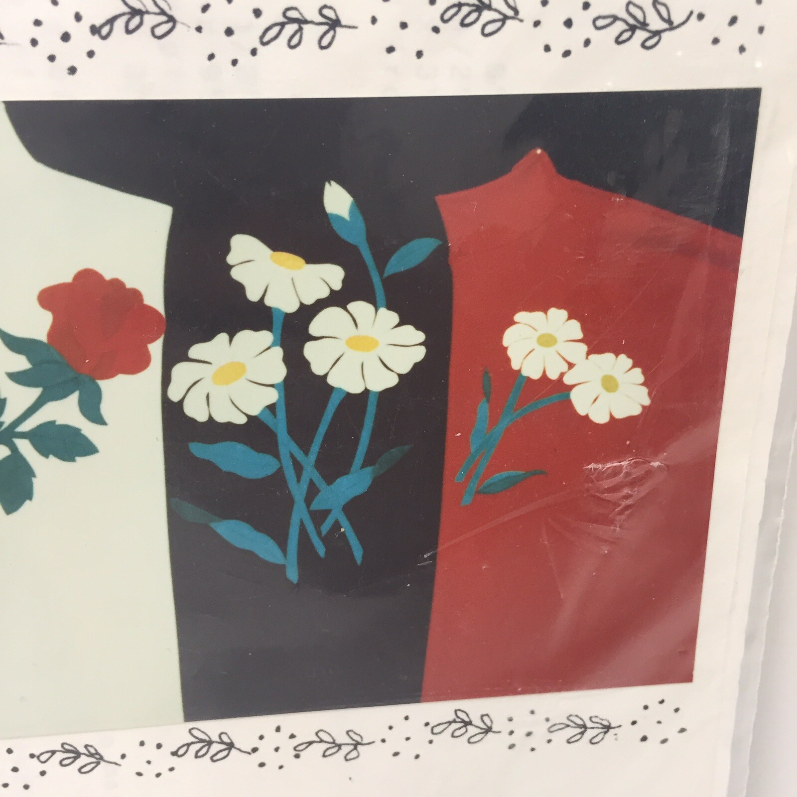 Rose & Daisies Applique Pattern Suede Ultra Delight