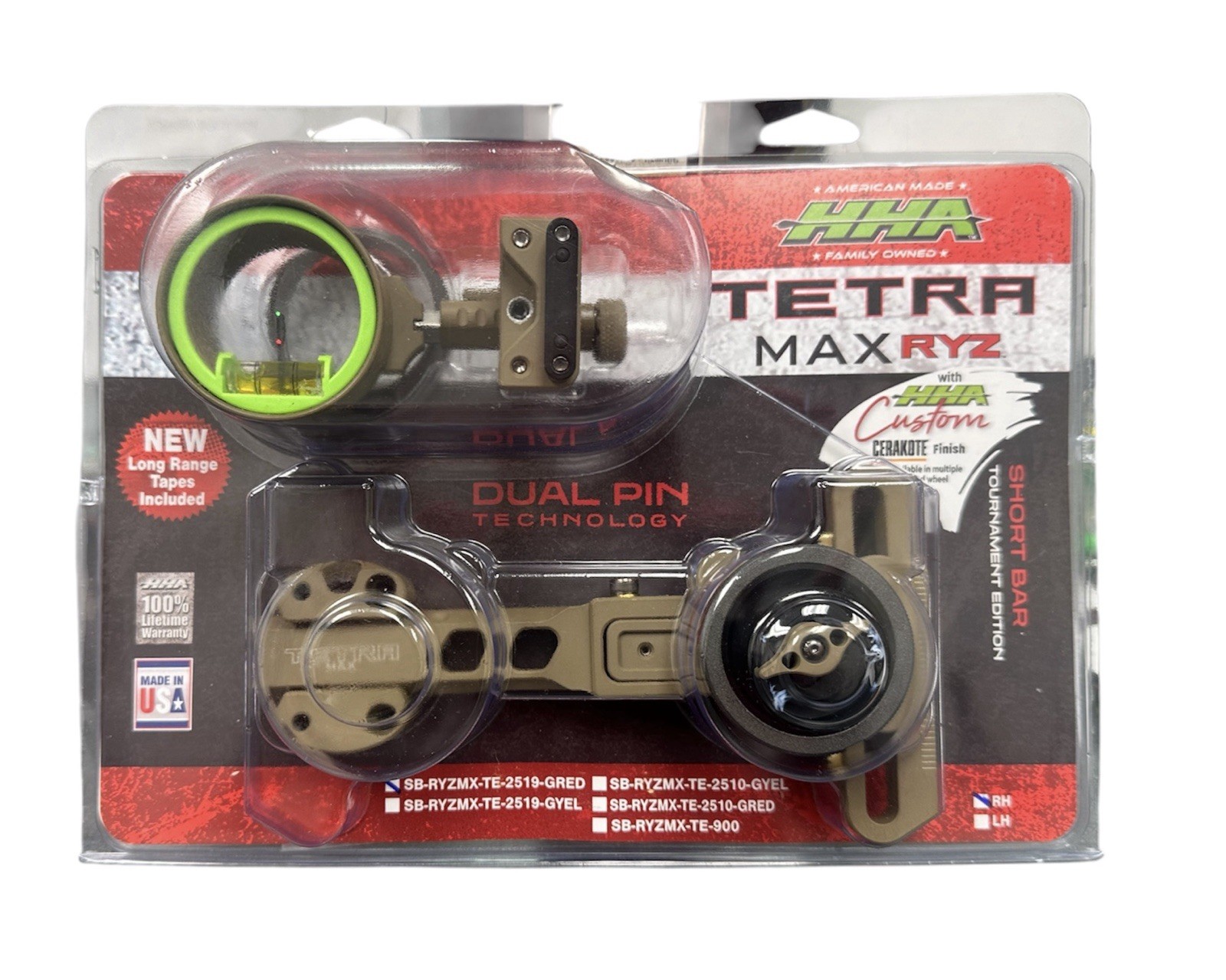 HHA Tetra Max RYZ Short Bar Tournament Edition Desert Sand SB-RYZMX-TE-2519-GRED