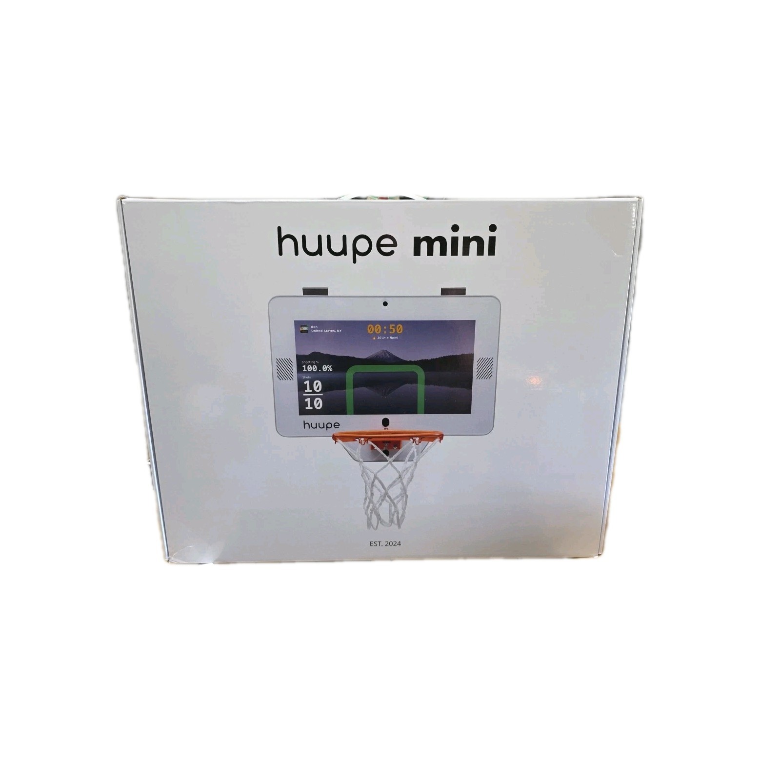 Huupe Mini Smart Hoop with Wall Mount Indoor Basketball Goal Used READ DESC