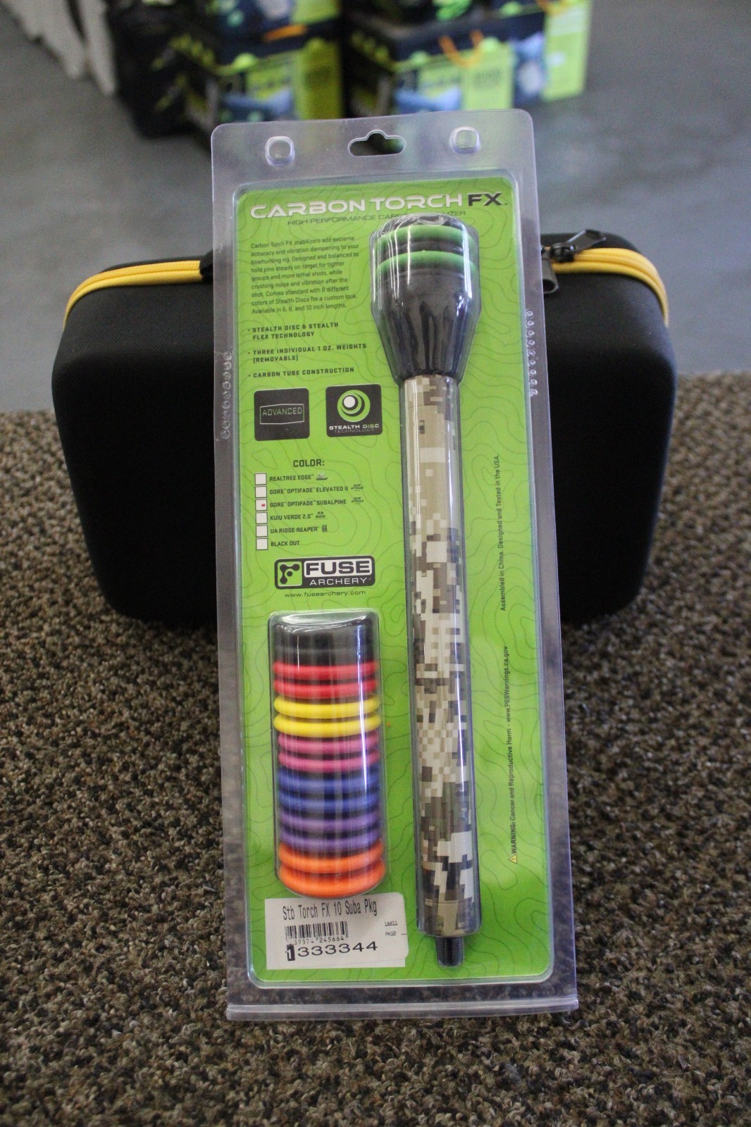 Fuse Archery Carbon Torch FX 10” Stabilizer 7.8oz - Gore Optifade Subalpine