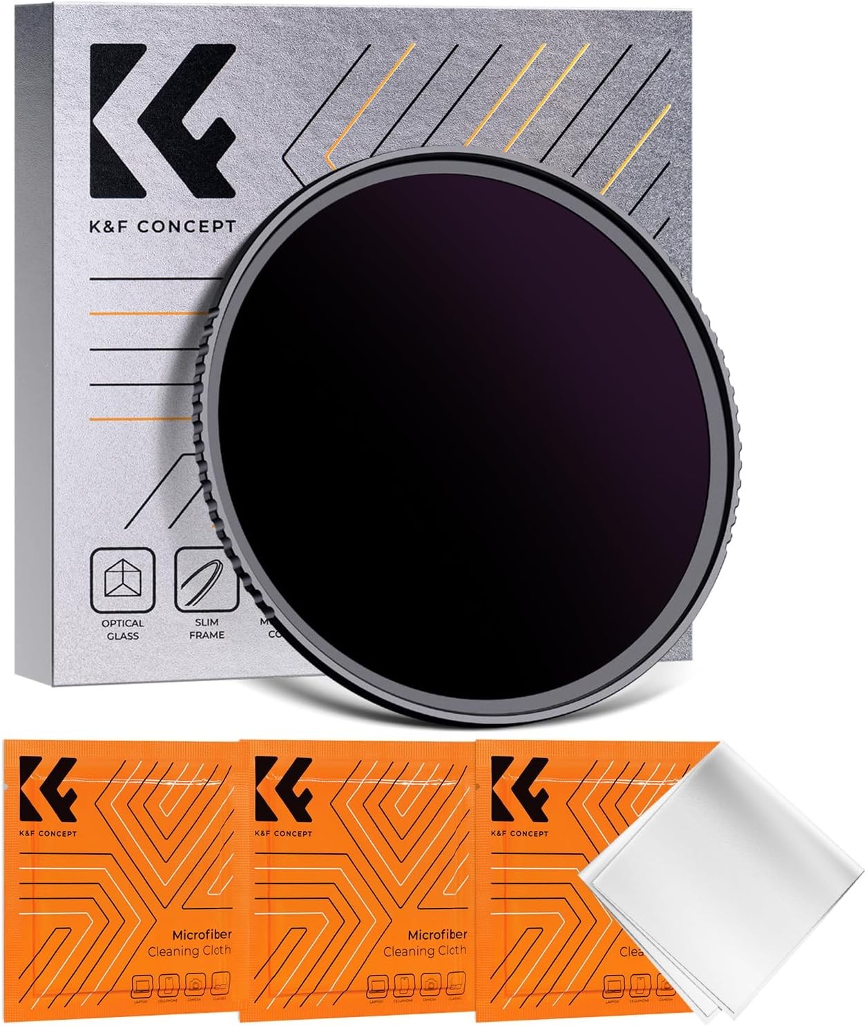 K&F CONCEPT ND100000 Solid Neutral Density Filter Fr Eclipse Solar 55/62/72/82mm