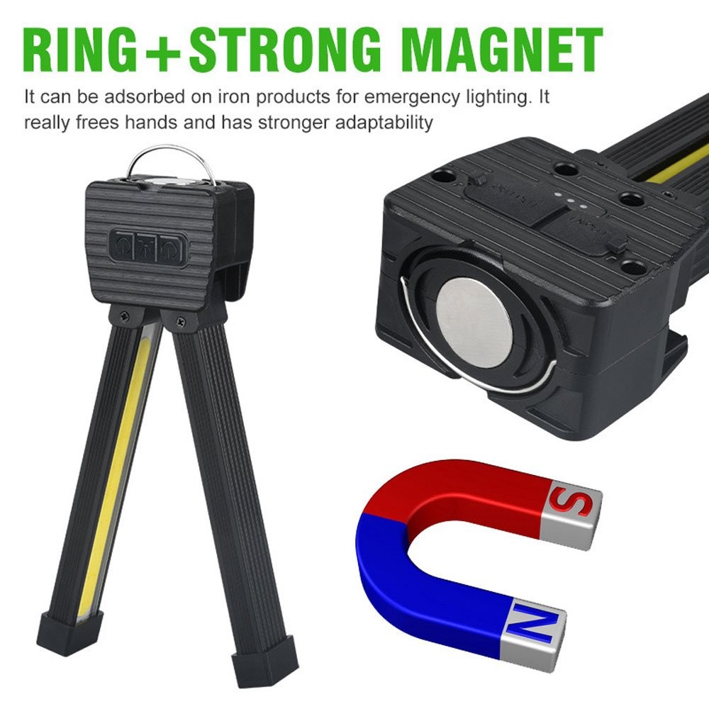 Gym Lamp for Posing,7th Gear Dimming,Portable Magnet LED Flashlight with Hook JQ
