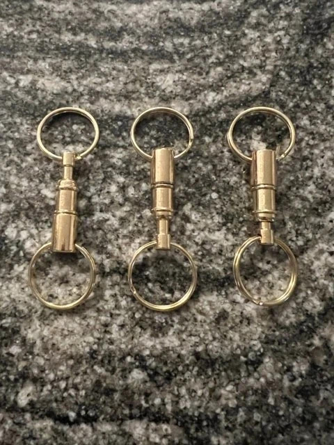20pc DETACHABLE KEY CHAIN NICKEL PLATED - PULL APART QUICK RELEASE KEY RING