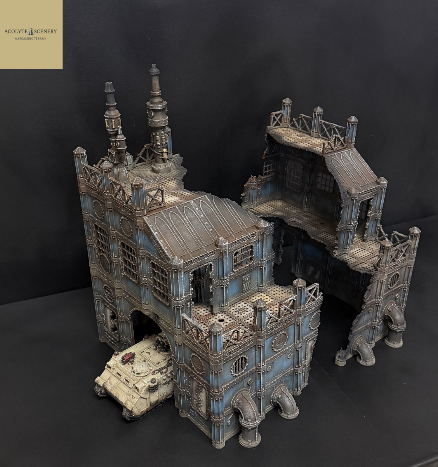 Wargaming Terrain Ruins Easy-Build Full Factory compatible with Warhammer 40k