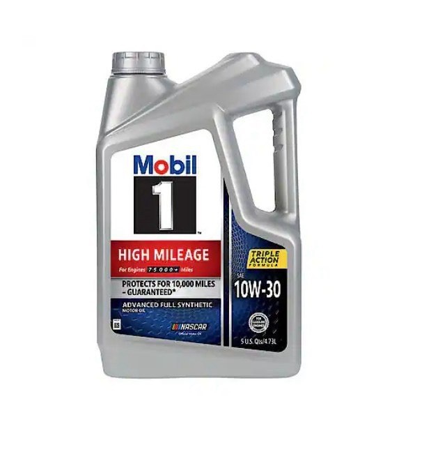 Mobil 1 High Mileage 10W-30 Full Synthetic Motor Oil, Extends Engine Life, 5 Qt