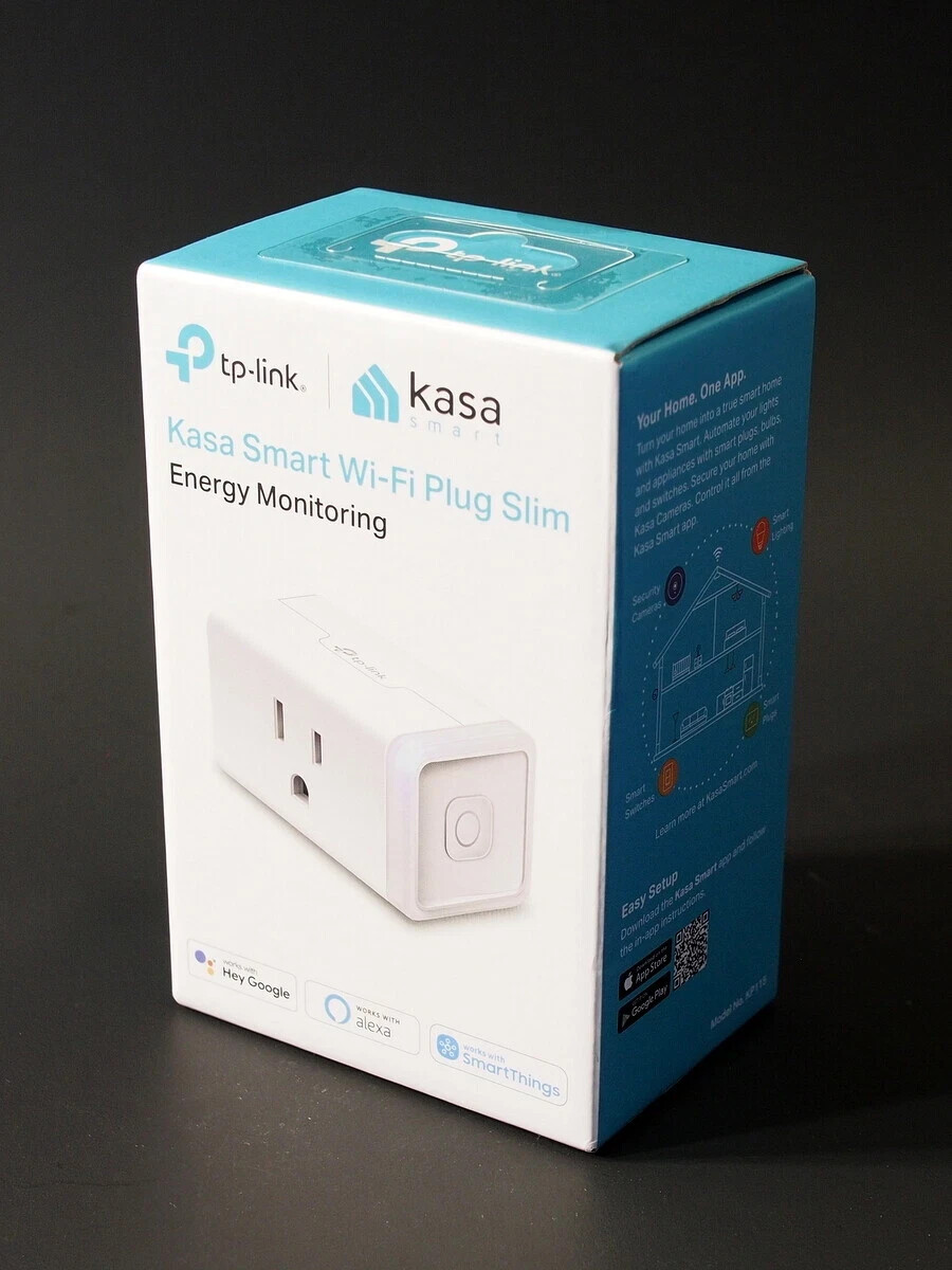 TP-Link Kasa Smart Wi-Fi Plug Slim With Energy Monitoring- White KP115 BRAND NEW