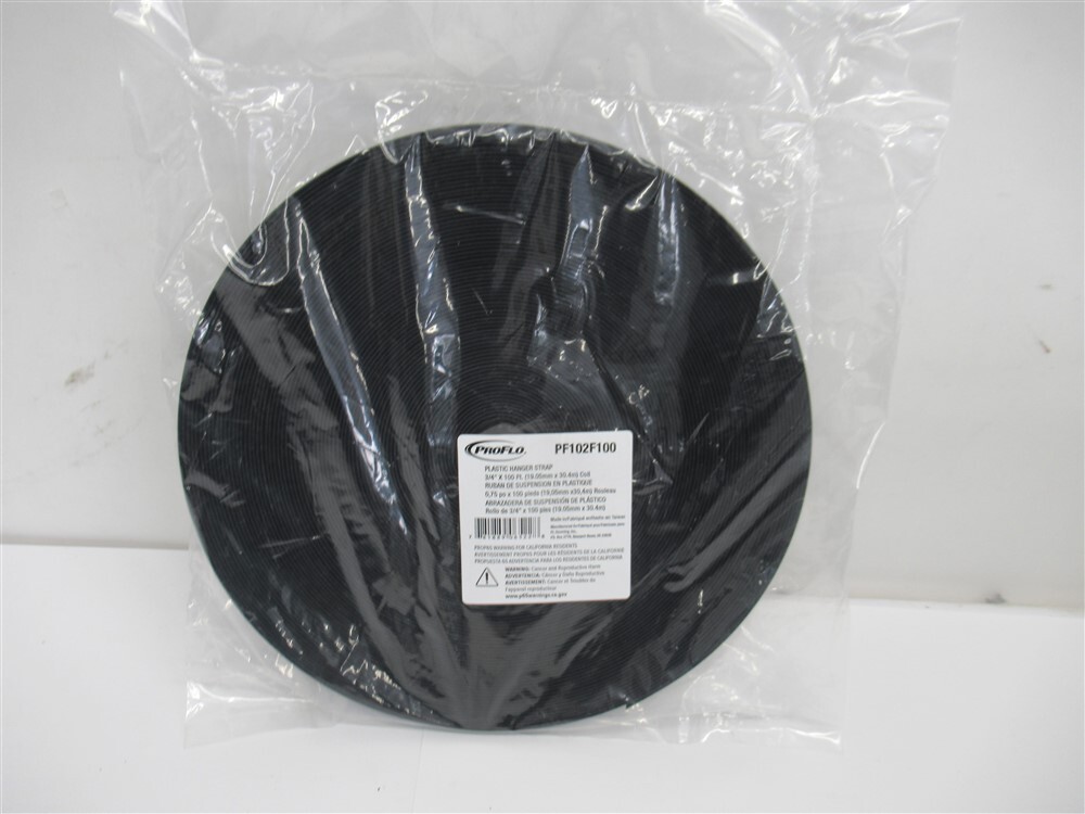 ProFlo PF102F100 , 3/4" x 100' Ft Plastic Hanger Strap , Black